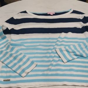 Lilly Pulitzer navy and white sweater